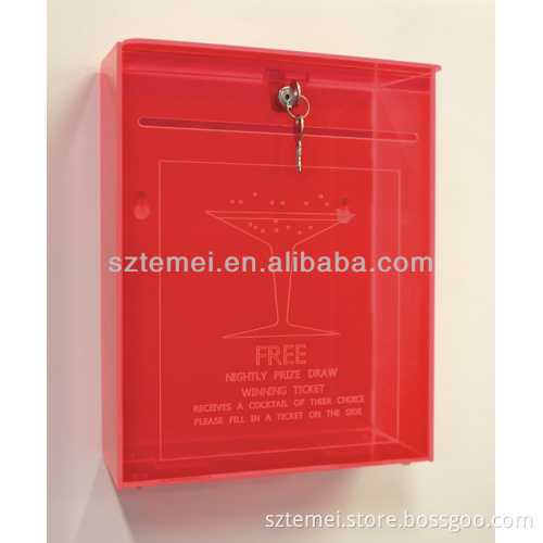 wall-mounted acrylic vote box